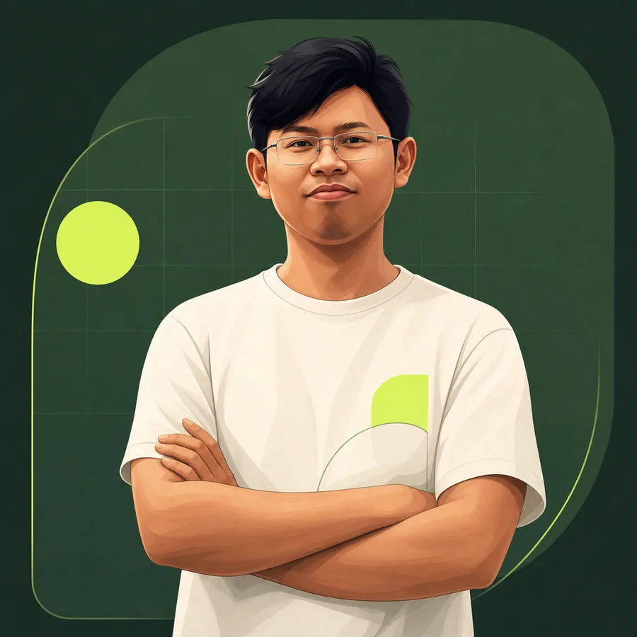 Illustrated portrait of Lelianto Eko Pradana